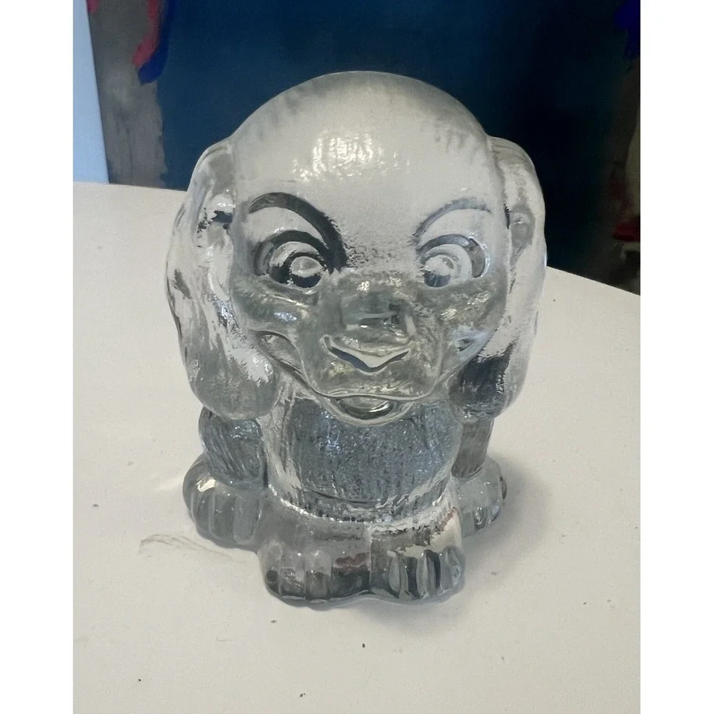 Vintage Goebel W. Germany Lead Crystal Puppy Figurine/Paperweight